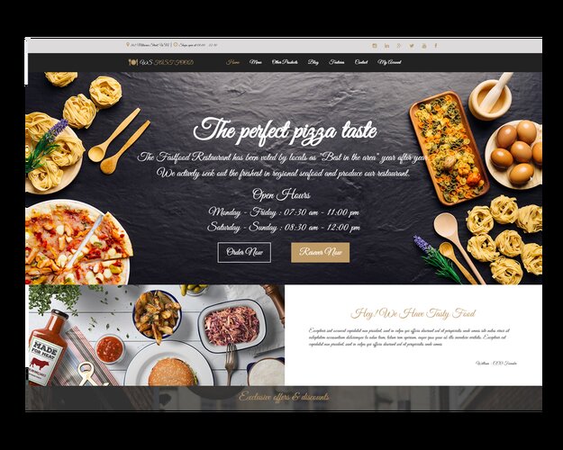 طراحی سایت آشپزی