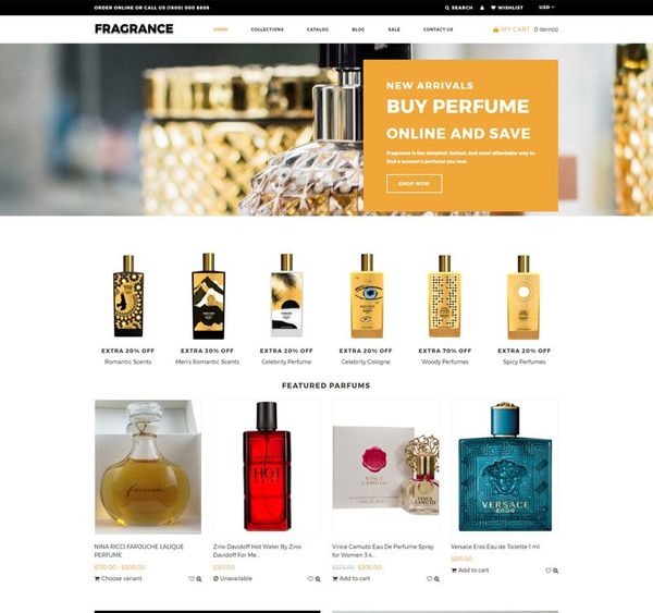 طراحی سایت فروش عطر و ادکلن